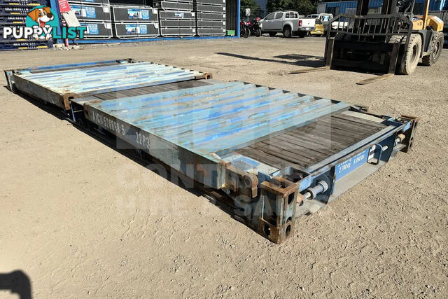 20' FLAT RACK SHIPPING CONTAINER (WITH COLLAPSIBLE ENDS)