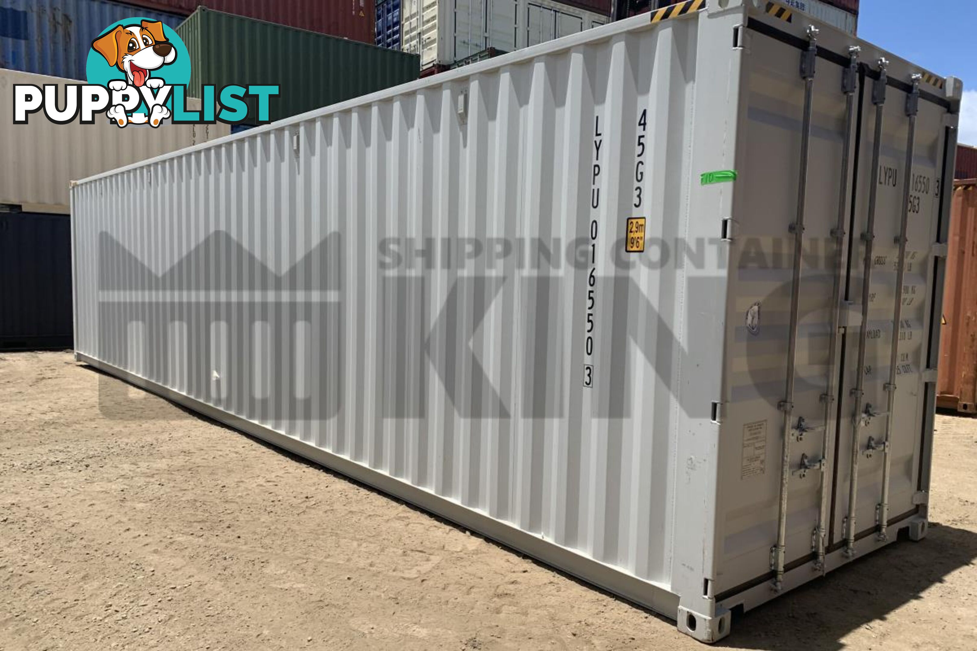 40' HIGH CUBE PARTIAL SIDE OPENING SHIPPING CONTAINER (2 SETS OF SIDE OPENING DOORS)