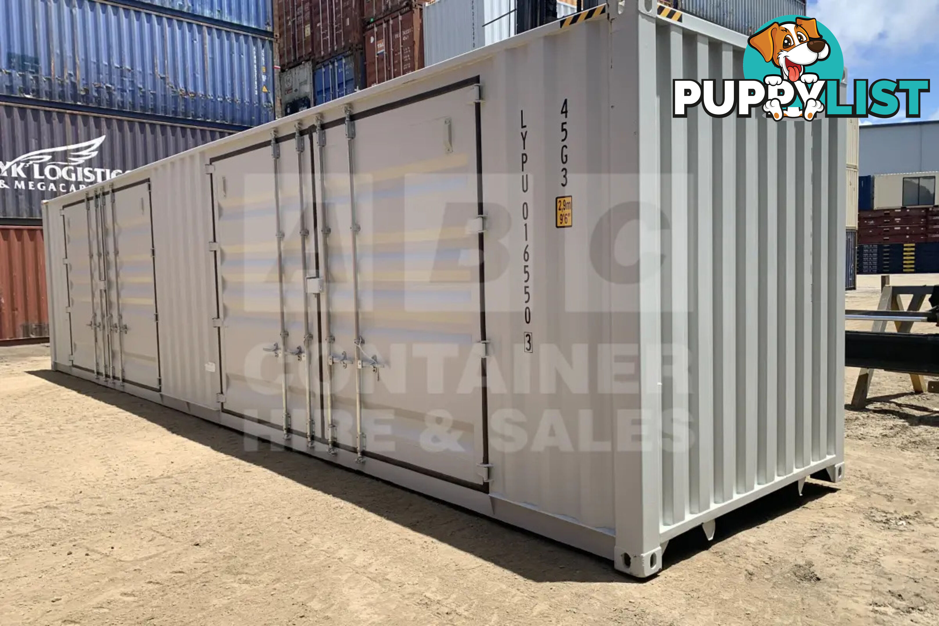 40' HIGH CUBE PARTIAL SIDE OPENING SHIPPING CONTAINER (2 SETS OF SIDE OPENING DOORS)