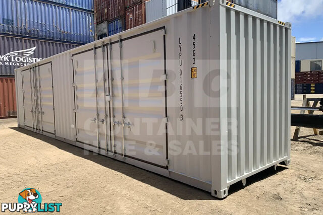 40' HIGH CUBE PARTIAL SIDE OPENING SHIPPING CONTAINER (2 SETS OF SIDE OPENING DOORS)