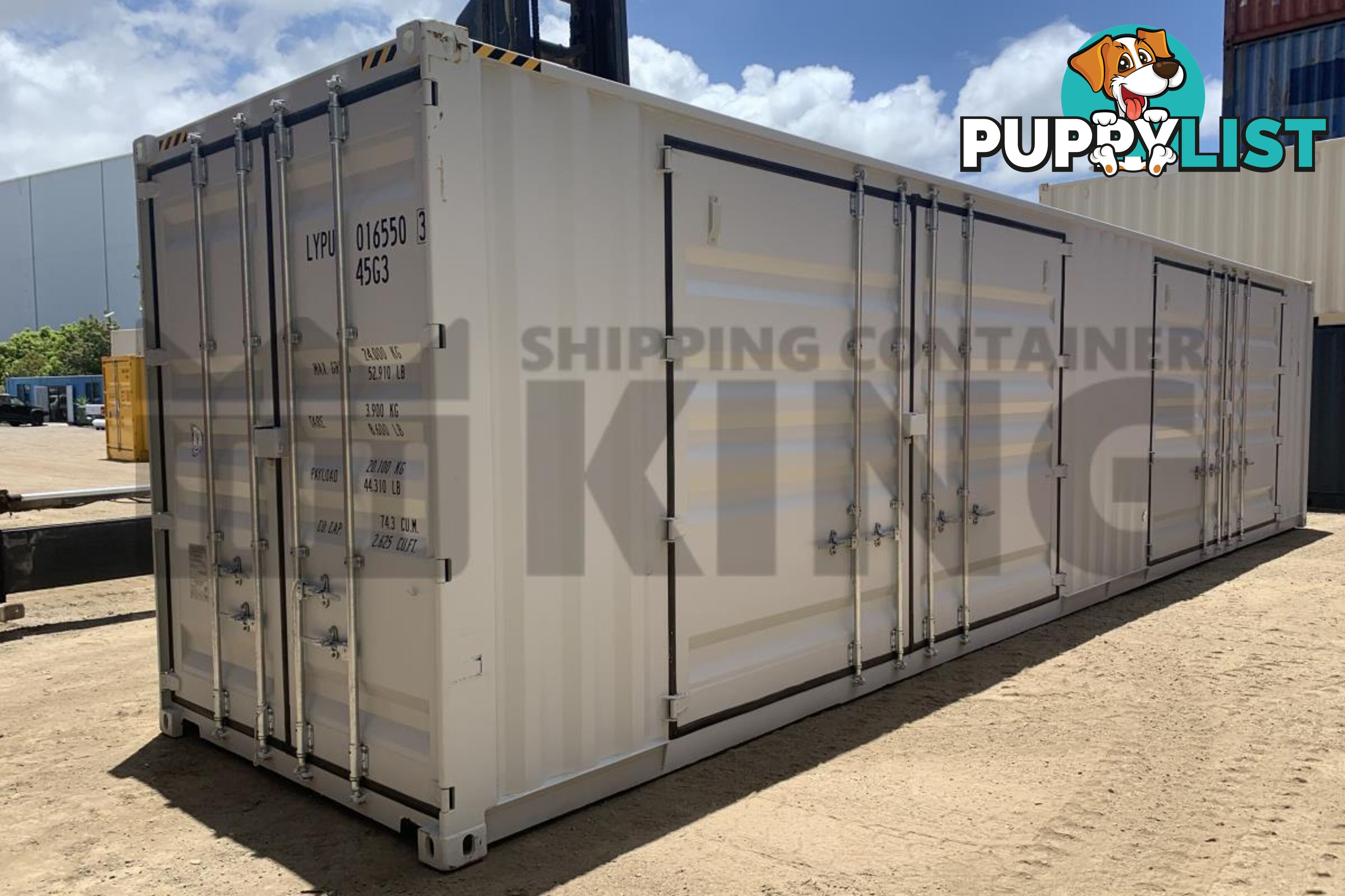 40' HIGH CUBE PARTIAL SIDE OPENING SHIPPING CONTAINER (2 SETS OF SIDE OPENING DOORS)