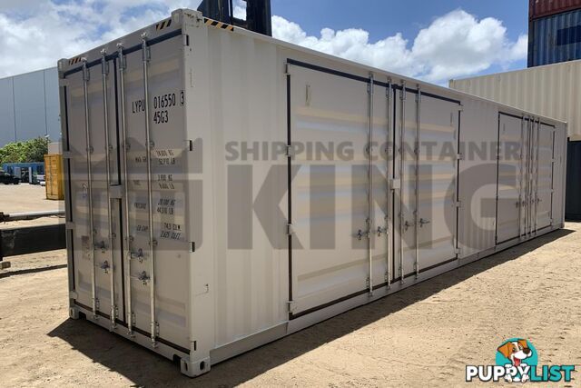40' HIGH CUBE PARTIAL SIDE OPENING SHIPPING CONTAINER (2 SETS OF SIDE OPENING DOORS)