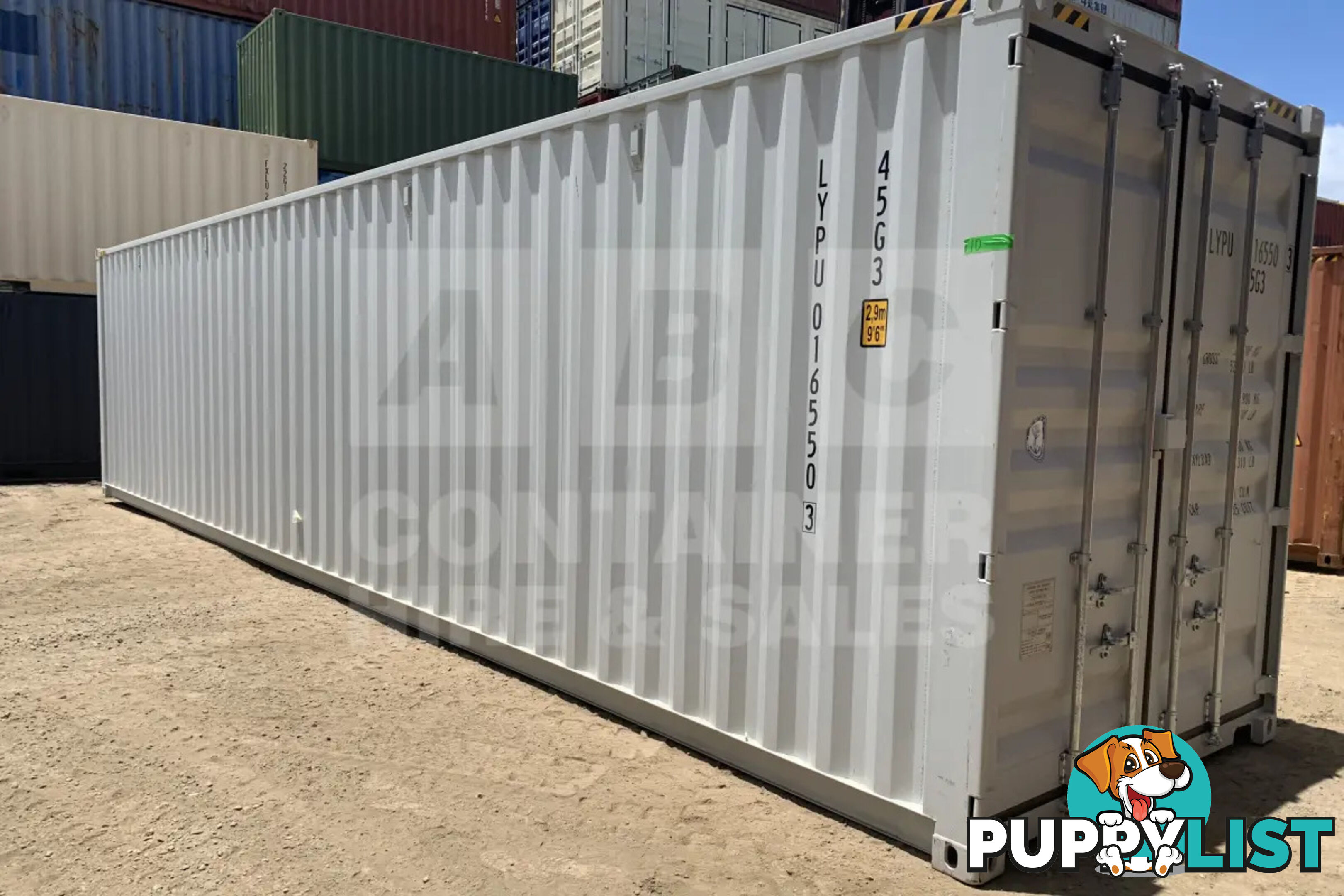 40' HIGH CUBE PARTIAL SIDE OPENING SHIPPING CONTAINER (2 SETS OF SIDE OPENING DOORS)
