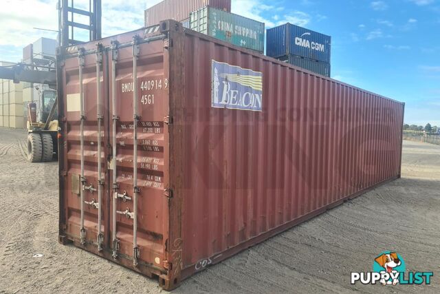 40' HIGH CUBE SHIPPING CONTAINER - in MacKay