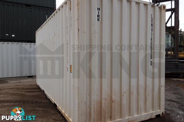 20' HIGH CUBE SHIPPING CONTAINER (WITH TIE RAILS) - in Brisbane