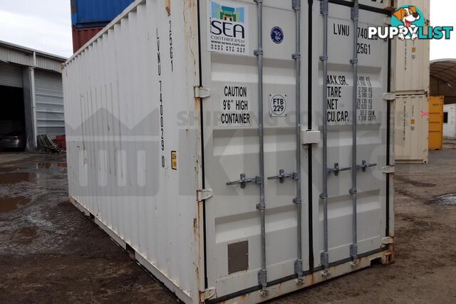 20' HIGH CUBE SHIPPING CONTAINER (WITH TIE RAILS) - in Brisbane