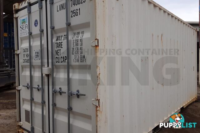 20' HIGH CUBE SHIPPING CONTAINER (WITH TIE RAILS) - in Brisbane