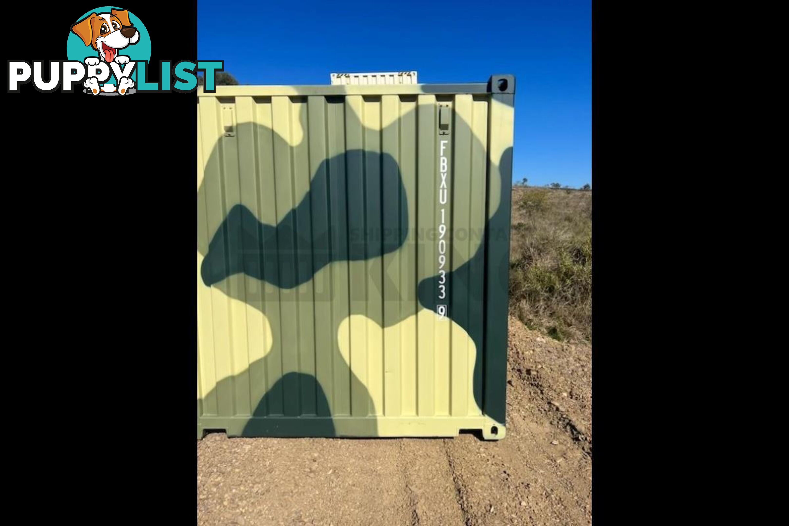 20' STANDARD HEIGHT SHIPPING CONTAINER (CAMOUFLAGE) - in Rockhampton