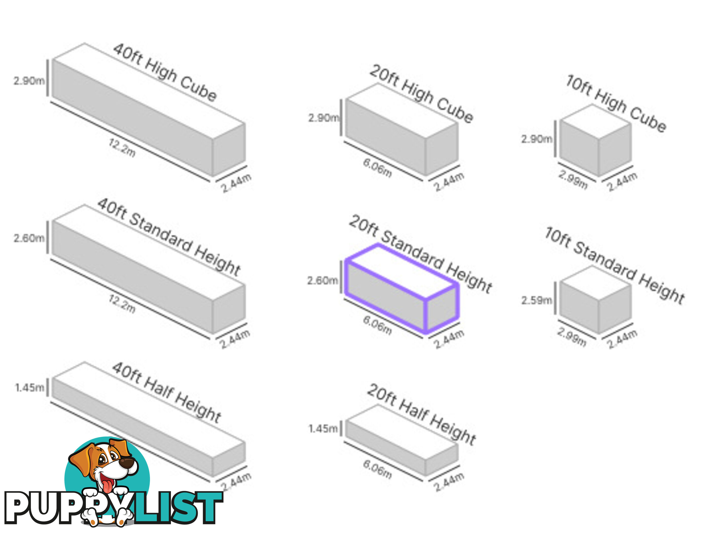 20' STANDARD HEIGHT SHIPPING CONTAINER