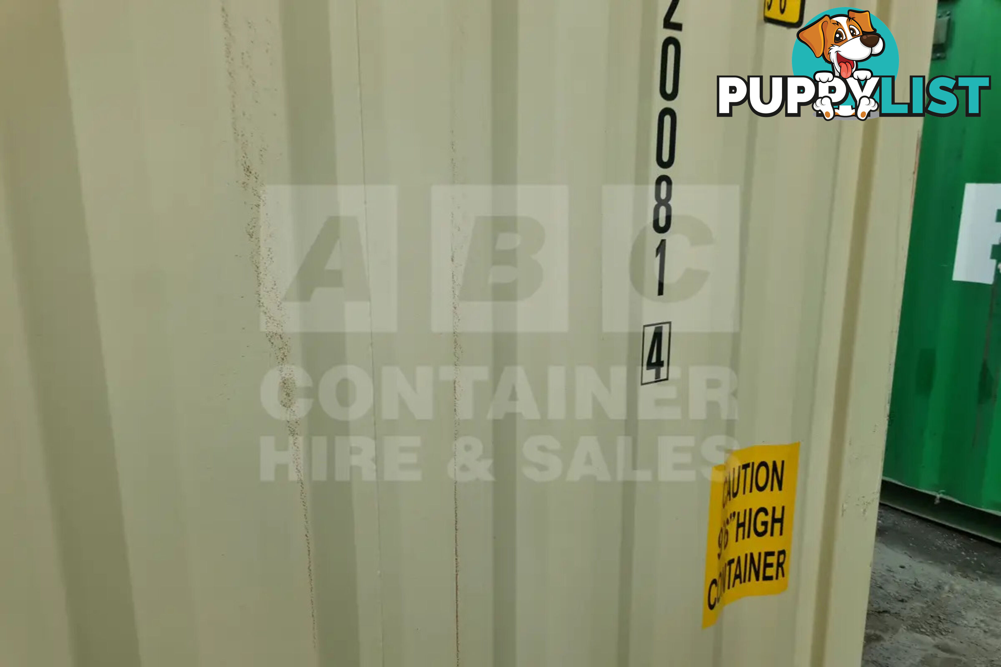 20' HIGH CUBE SHIPPING CONTAINER (WITH TIE RAILS)