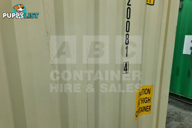 20' HIGH CUBE SHIPPING CONTAINER (WITH TIE RAILS)