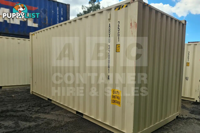 20' HIGH CUBE SHIPPING CONTAINER (WITH TIE RAILS)