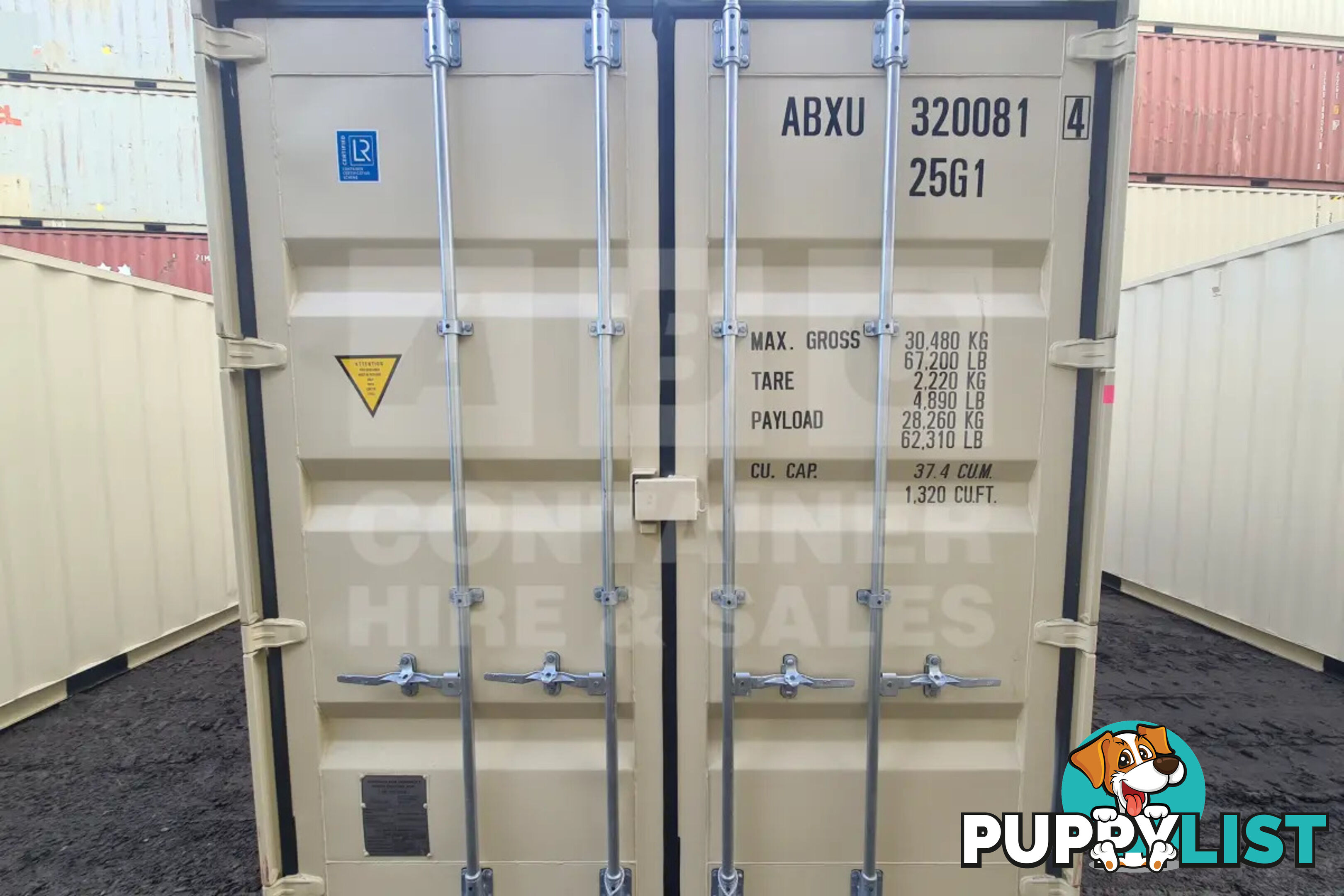20' HIGH CUBE SHIPPING CONTAINER (WITH TIE RAILS)