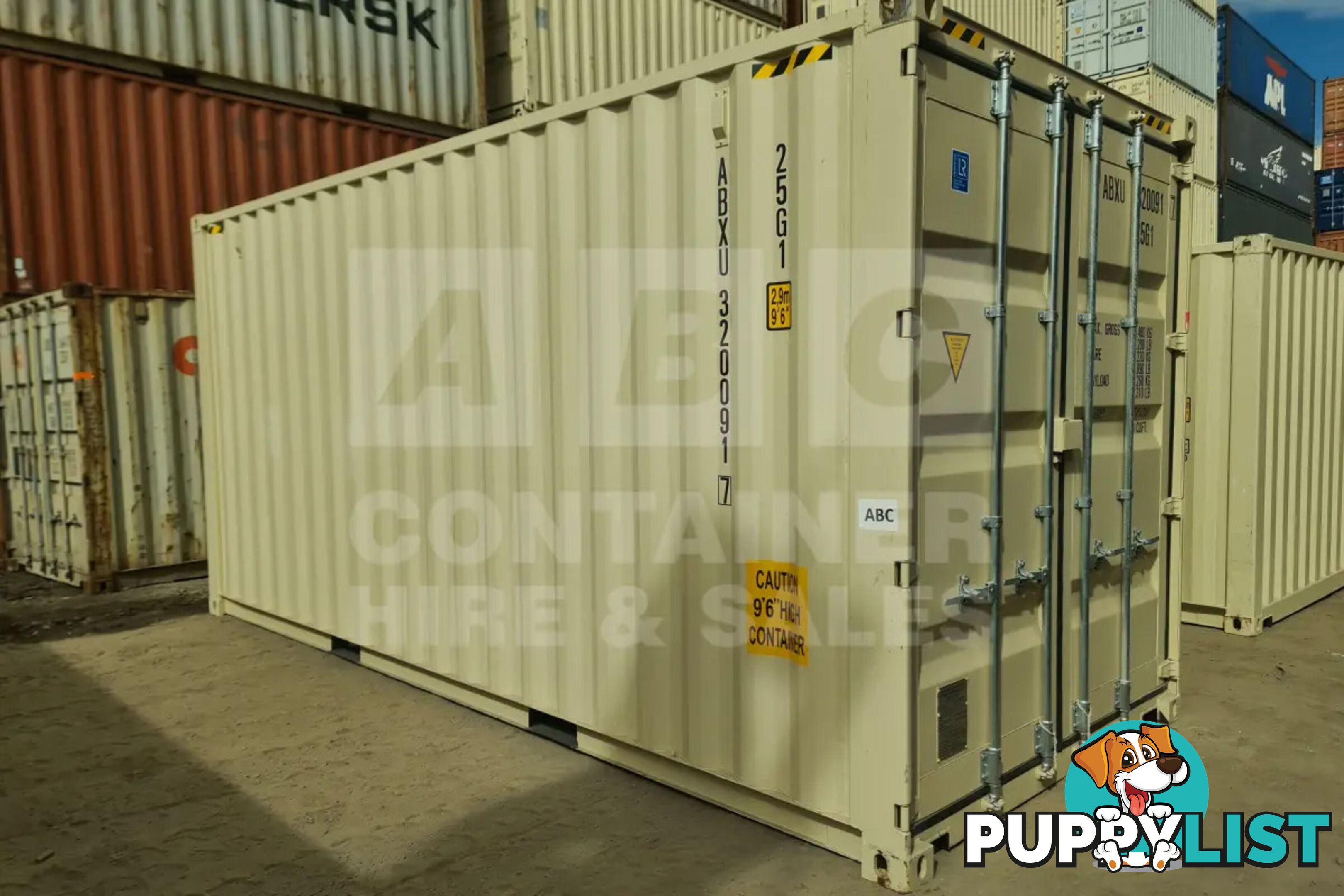 20' HIGH CUBE SHIPPING CONTAINER (WITH TIE RAILS)