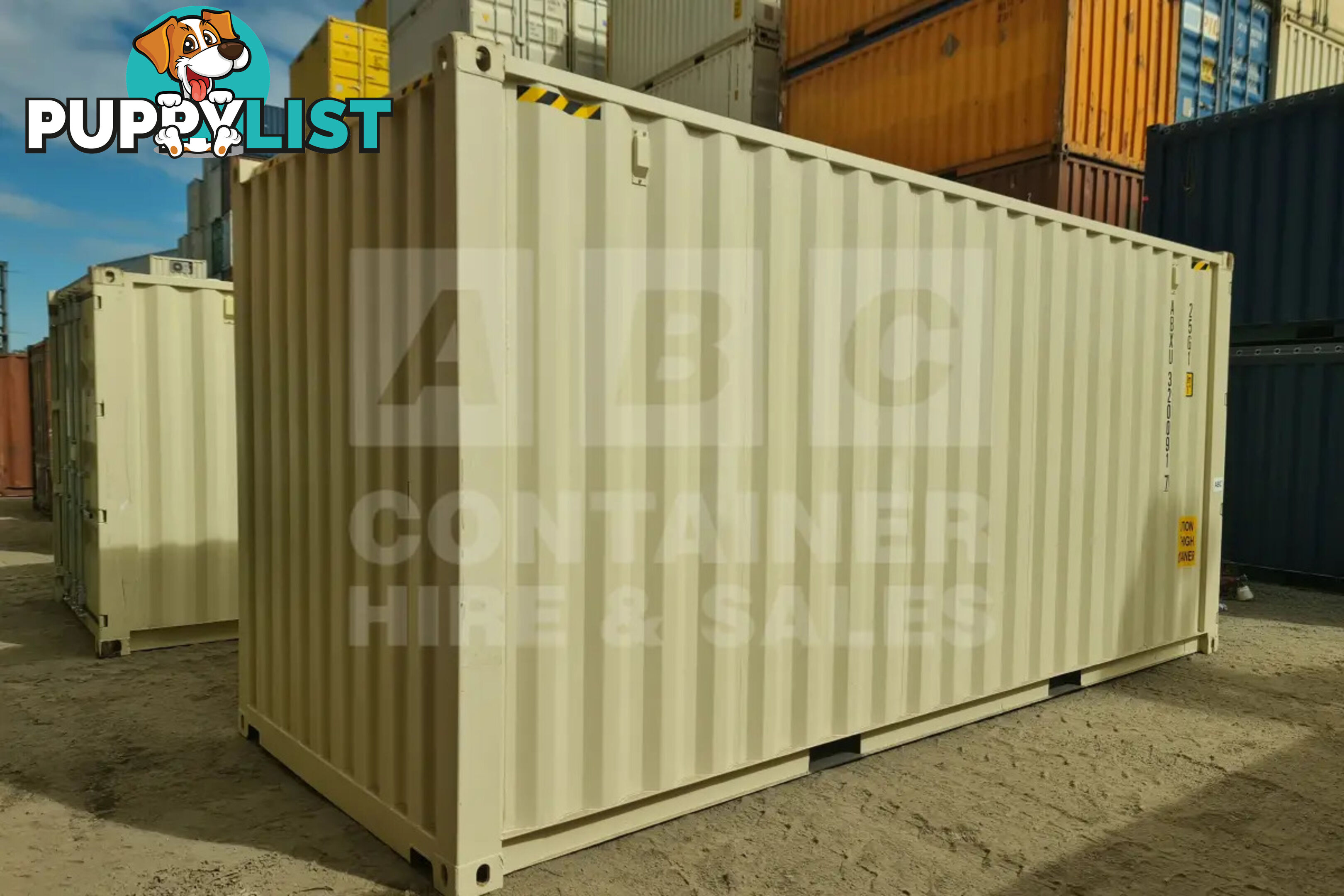 20' HIGH CUBE SHIPPING CONTAINER (WITH TIE RAILS)