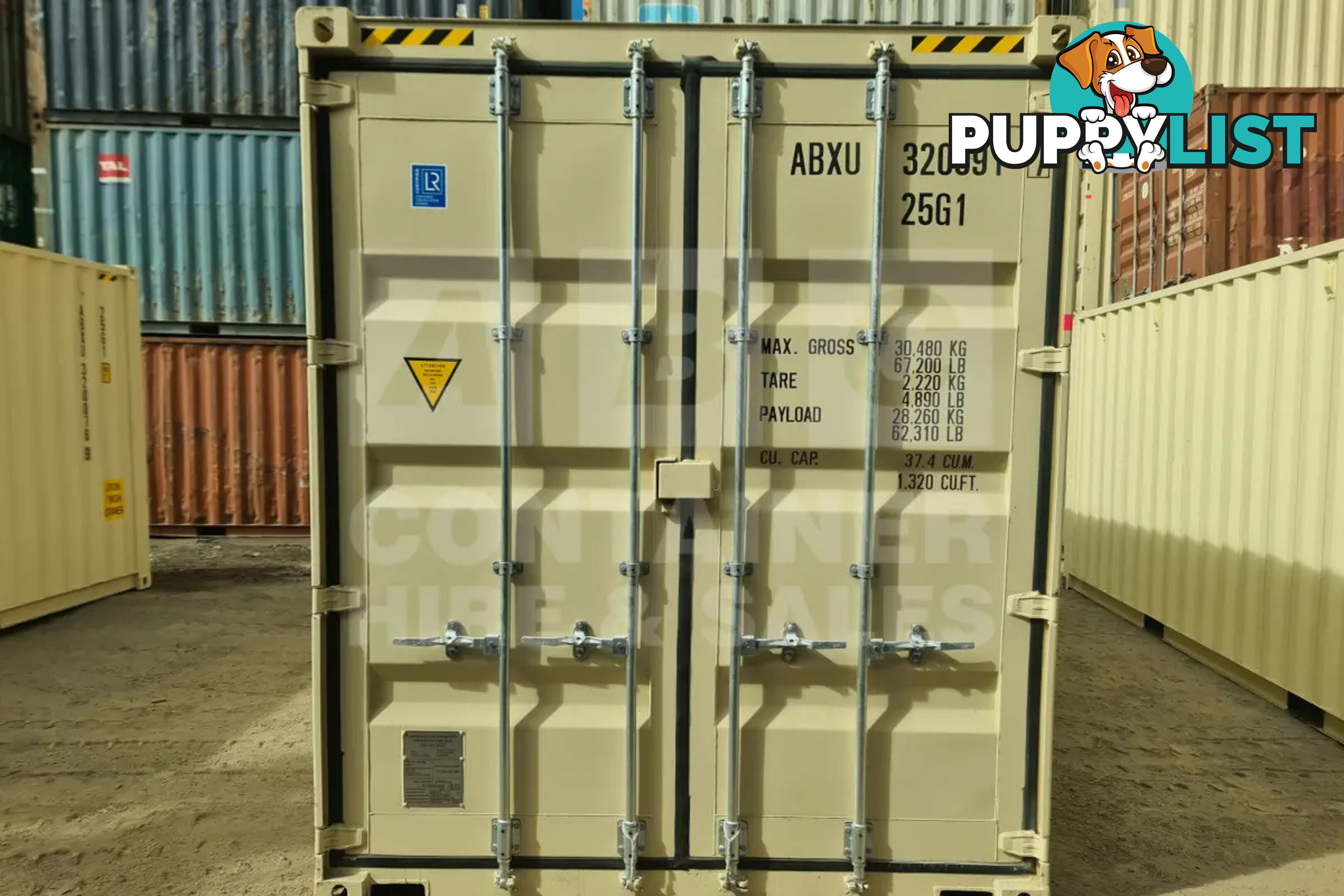 20' HIGH CUBE SHIPPING CONTAINER (WITH TIE RAILS)