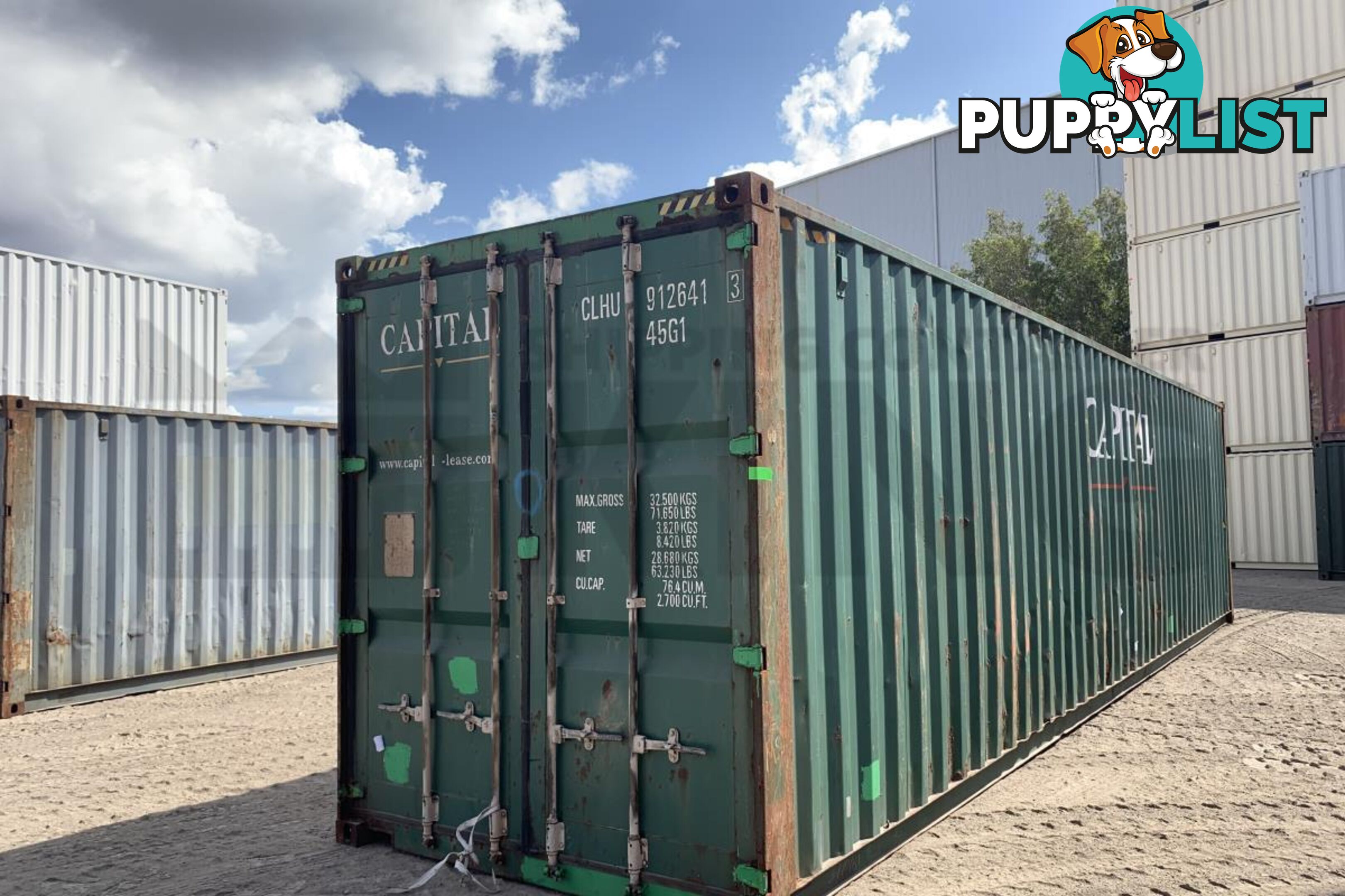 40' HIGH CUBE SHIPPING CONTAINER - in Chinchilla