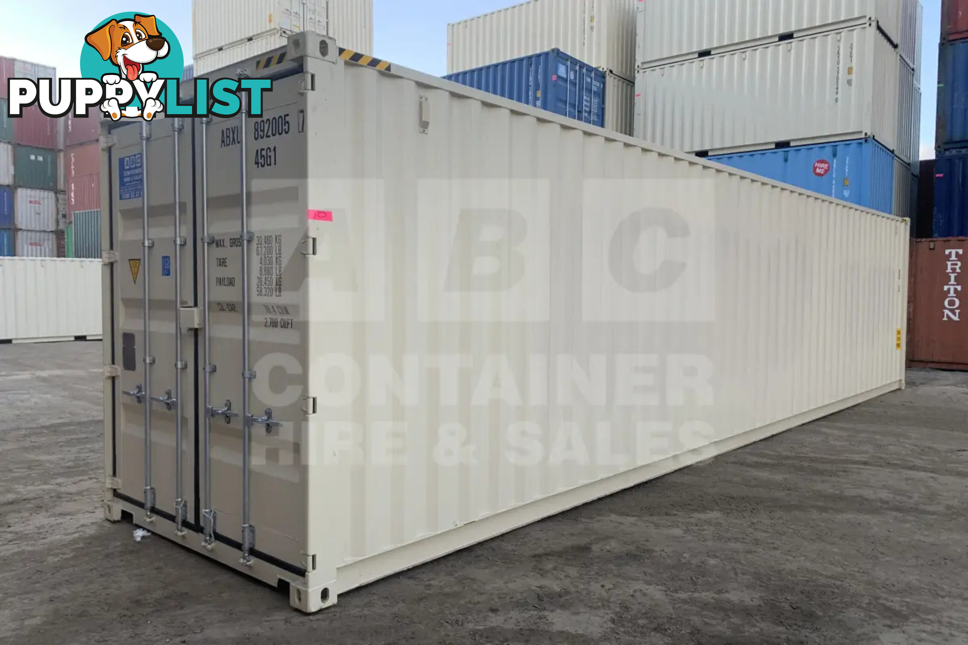 40' HIGH CUBE SHIPPING CONTAINER (STEEL FLOOR) - in Brisbane