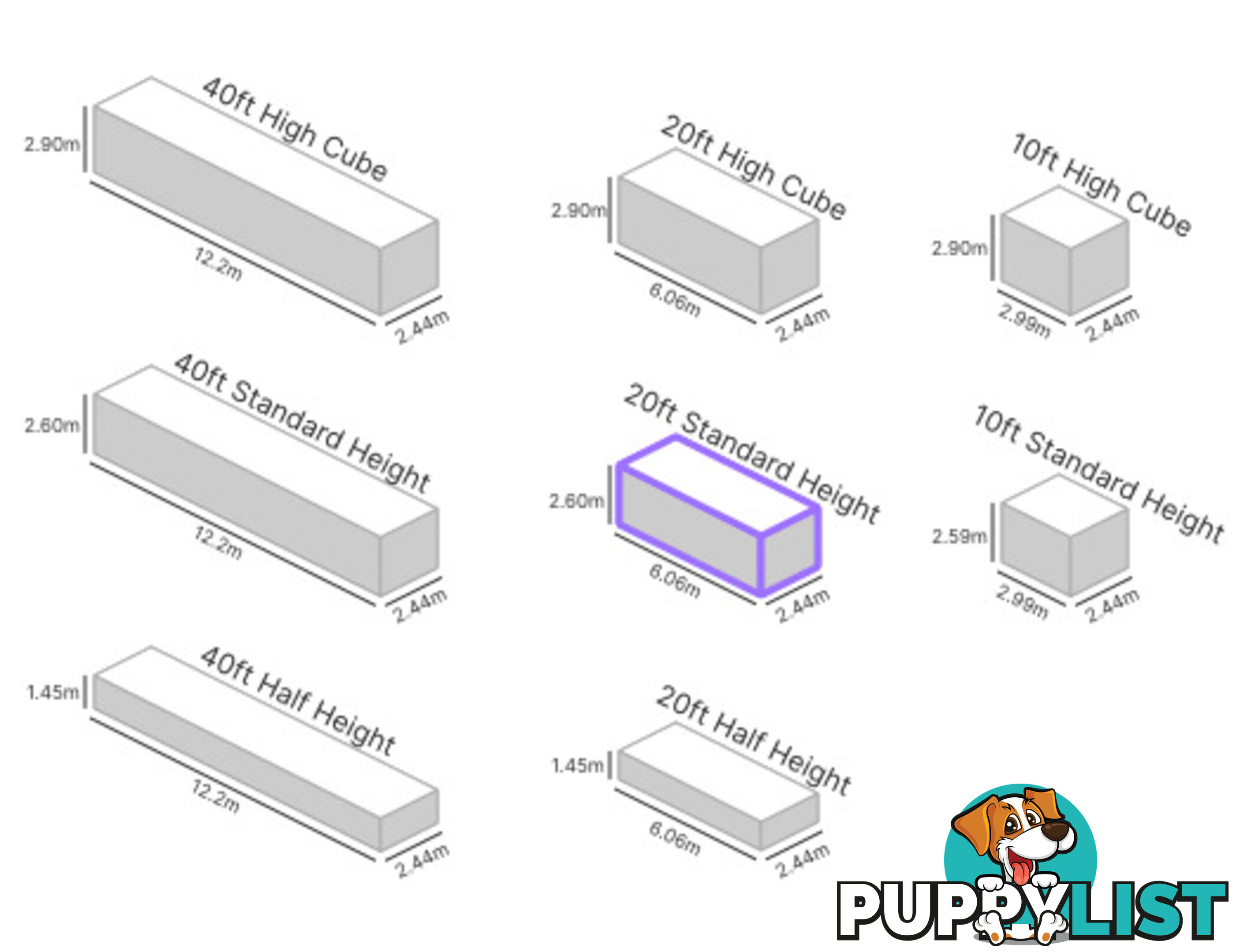 20' STANDARD HEIGHT SHIPPING CONTAINER