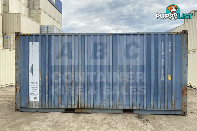 20' HIGH CUBE BULKER SHIPPING CONTAINER (STEEL FLOOR WITH ROOF HATCHES, 2 PALLETS WIDE)