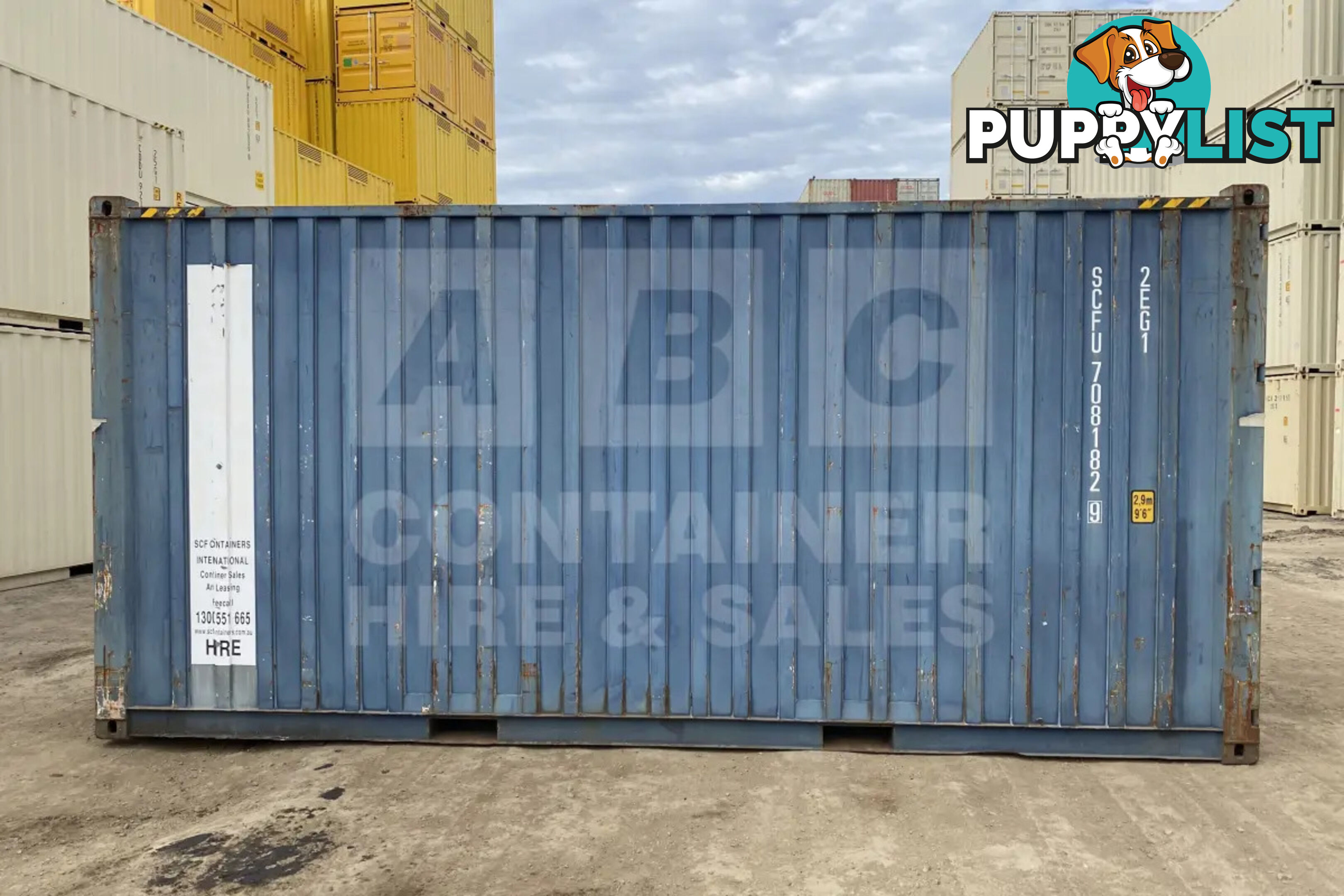 20' HIGH CUBE BULKER SHIPPING CONTAINER (STEEL FLOOR WITH ROOF HATCHES, 2 PALLETS WIDE)