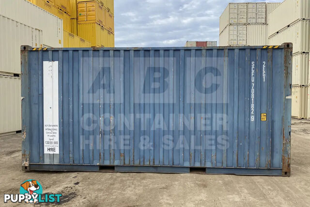 20' HIGH CUBE BULKER SHIPPING CONTAINER (STEEL FLOOR WITH ROOF HATCHES, 2 PALLETS WIDE)
