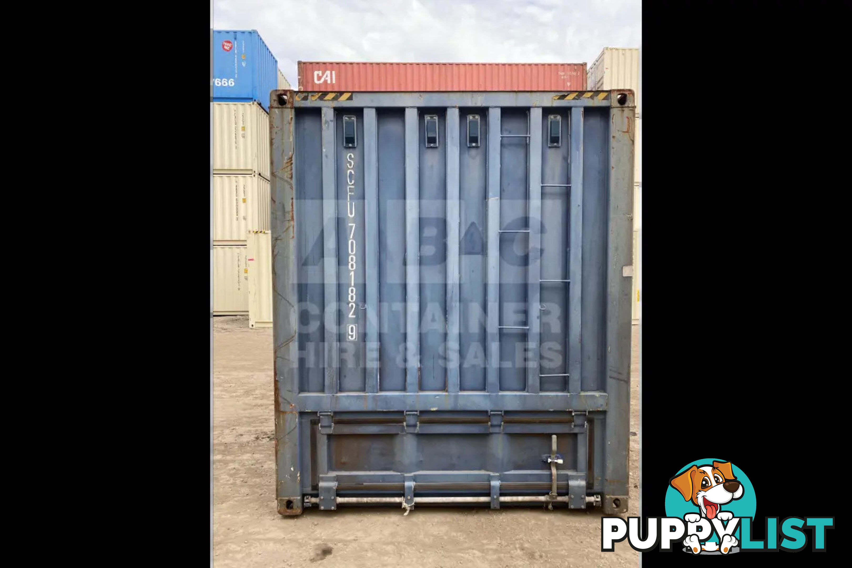 20' HIGH CUBE BULKER SHIPPING CONTAINER (STEEL FLOOR WITH ROOF HATCHES, 2 PALLETS WIDE)
