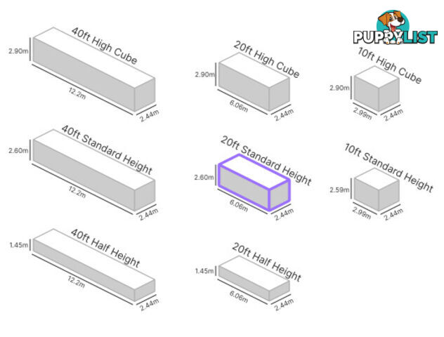 20' STANDARD HEIGHT SHIPPING CONTAINER - in Brisbane