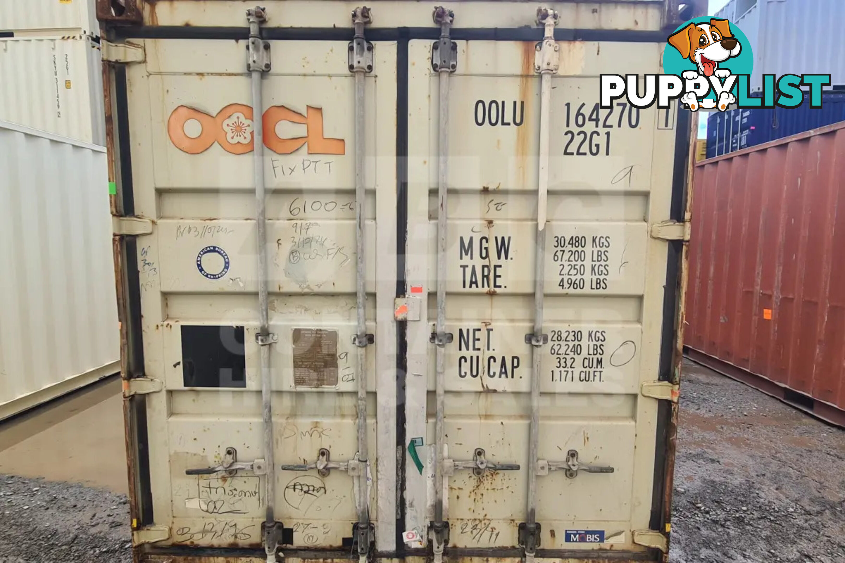 20' STANDARD HEIGHT SHIPPING CONTAINER