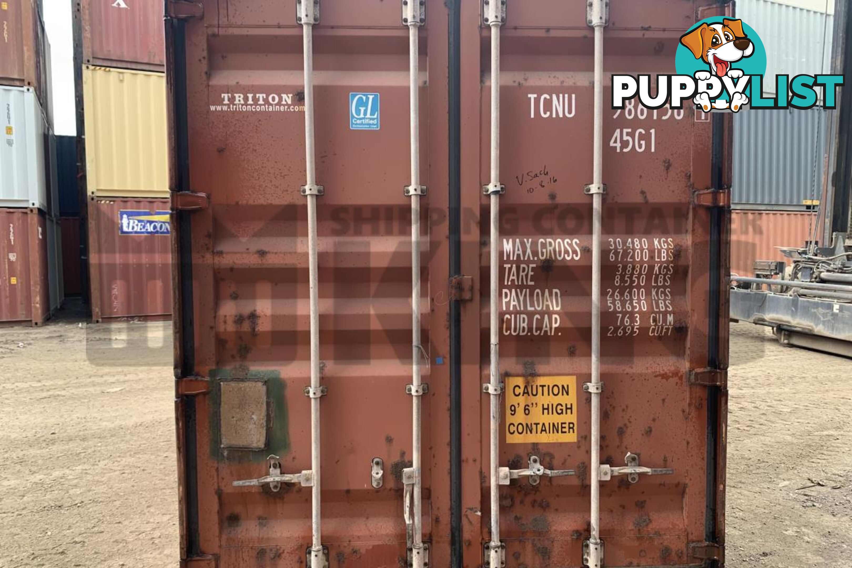 40' HIGH CUBE SHIPPING CONTAINER - in Chinchilla
