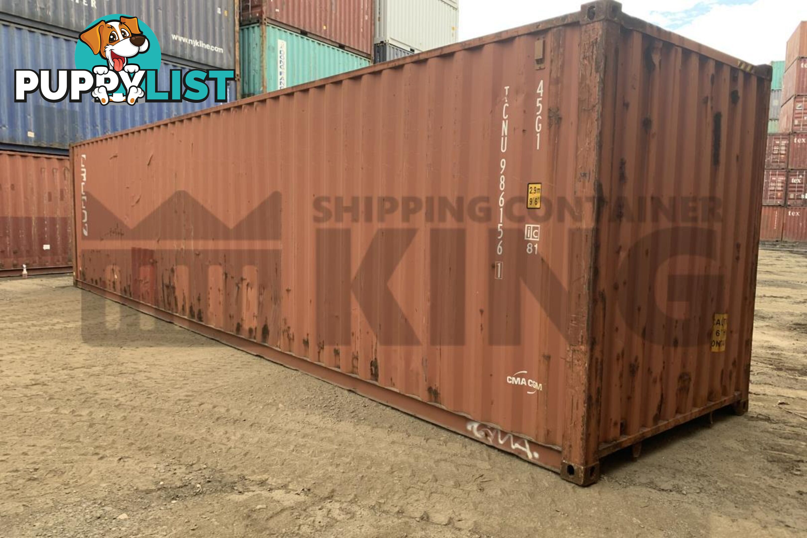 40' HIGH CUBE SHIPPING CONTAINER - in Chinchilla
