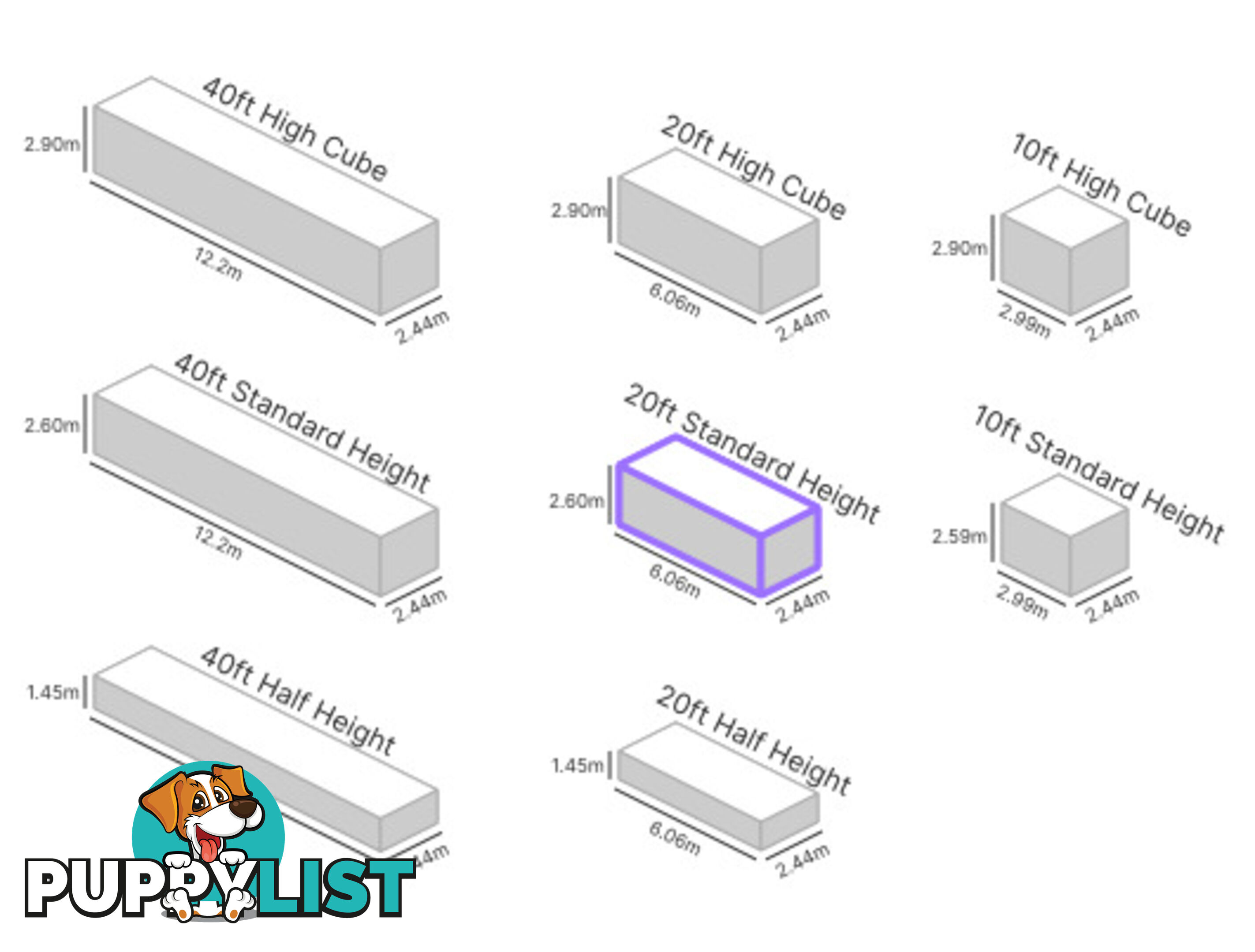 20' STANDARD HEIGHT SHIPPING CONTAINER