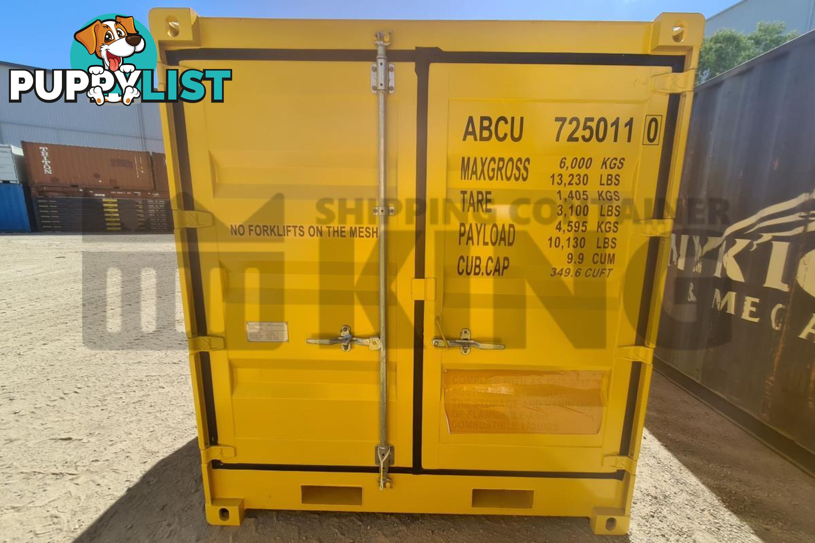 8' DANGEROUS GOODS SHIPPING CONTAINER (4 CORNER POST)