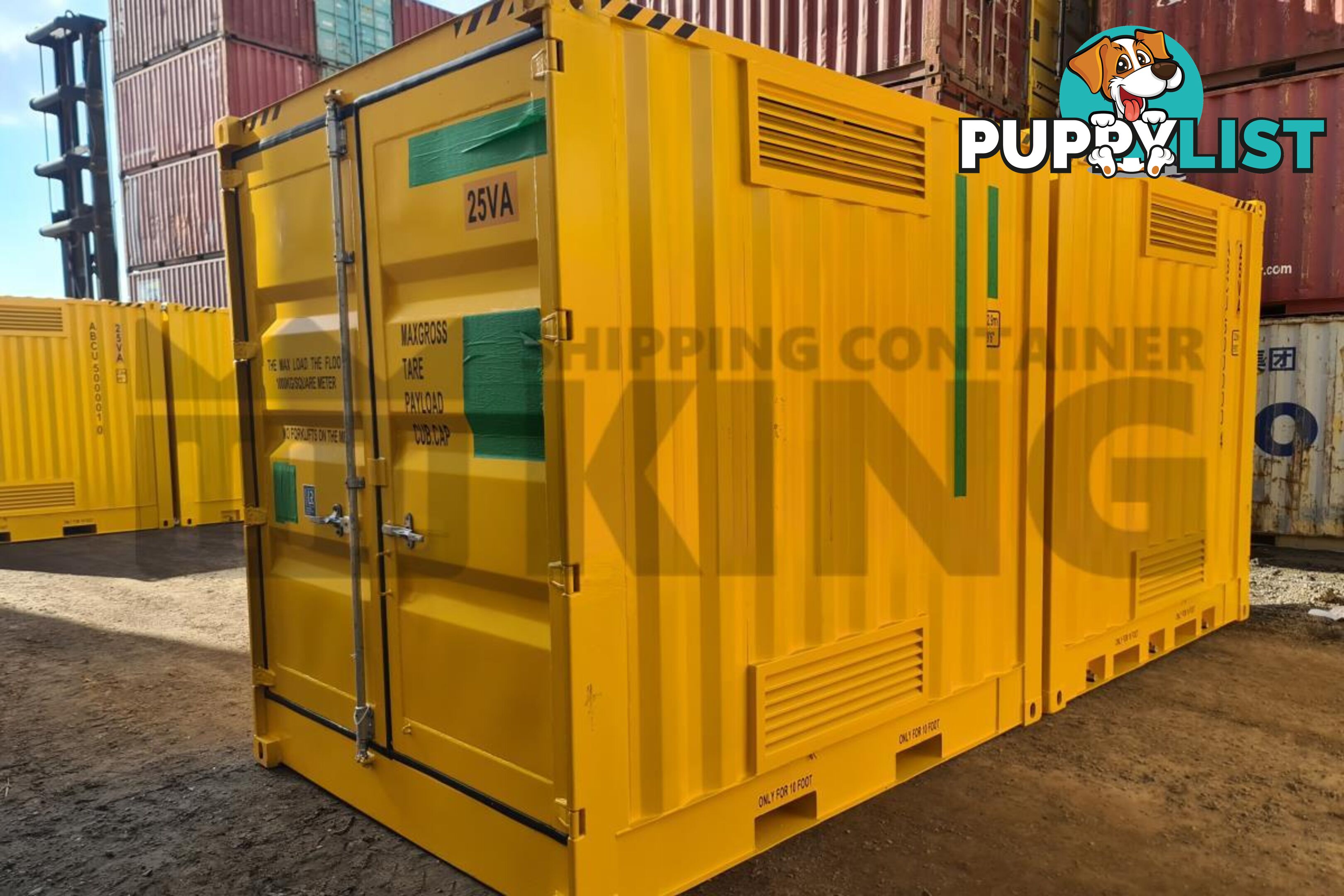 PAIR OF 10' HC DANGEROUS GOODS CONTAINERS (2 X 4 POST 10' DG'S)