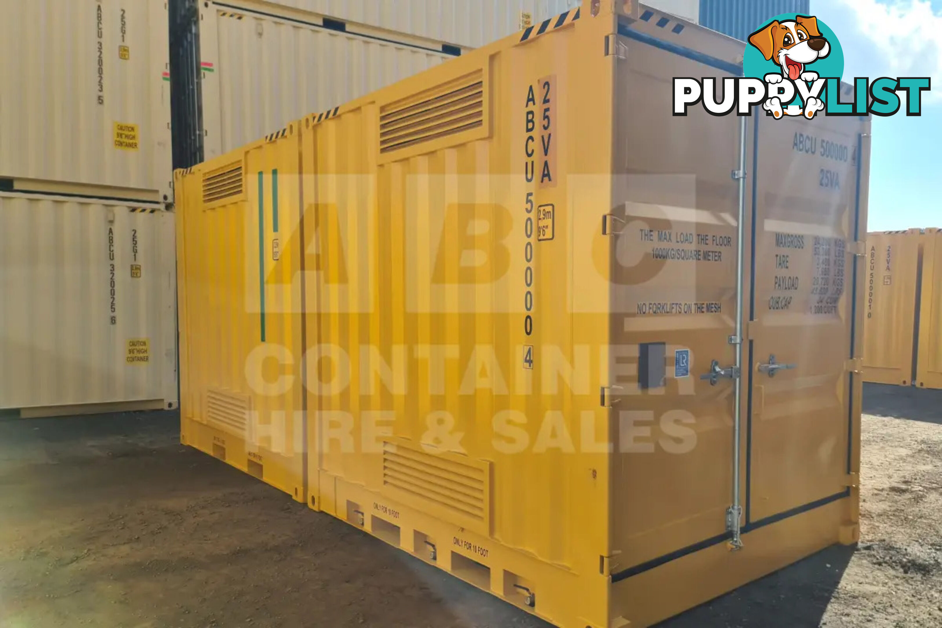 PAIR OF 10' HC DANGEROUS GOODS CONTAINERS (2 X 4 POST 10' DG'S)