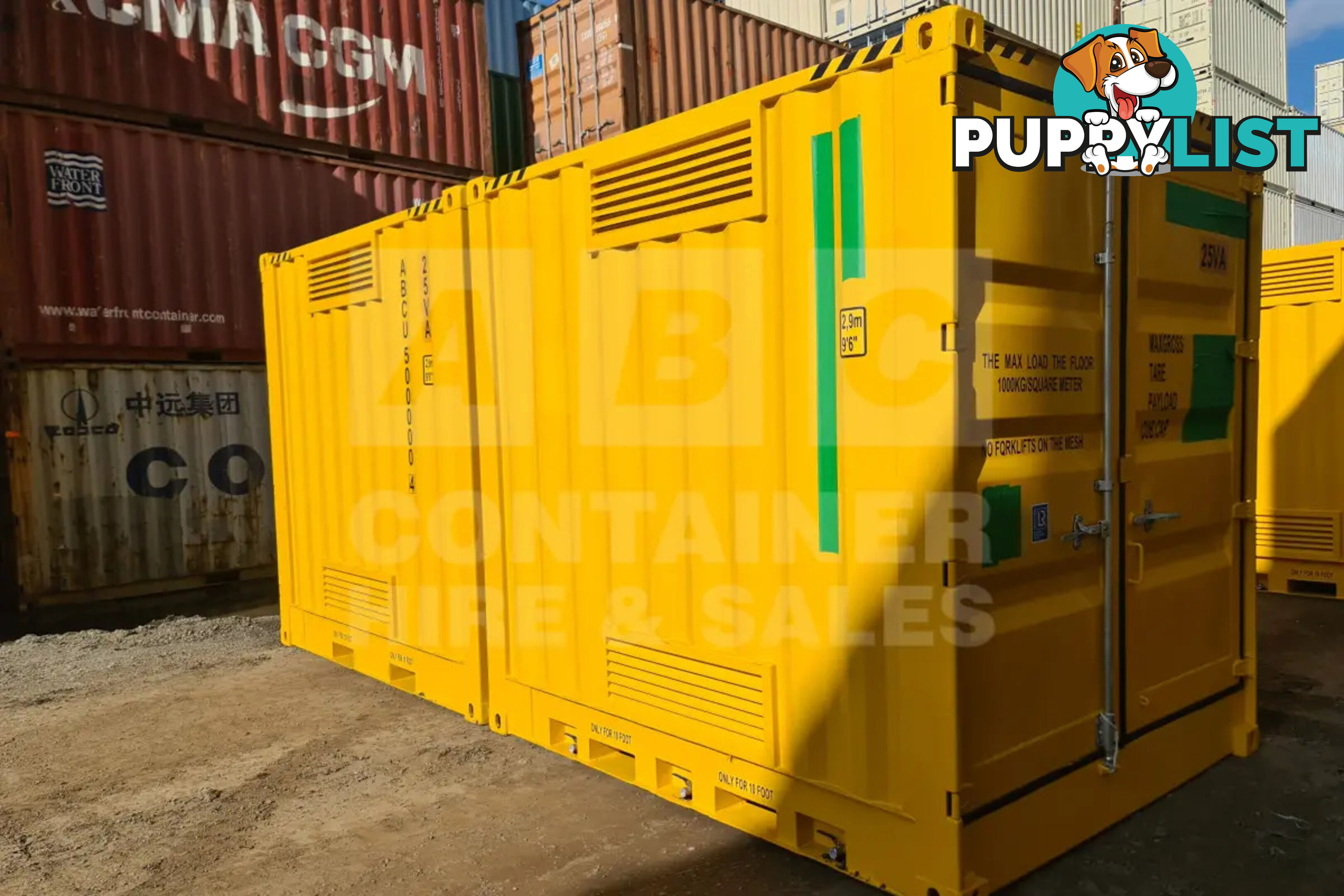PAIR OF 10' HC DANGEROUS GOODS CONTAINERS (2 X 4 POST 10' DG'S)