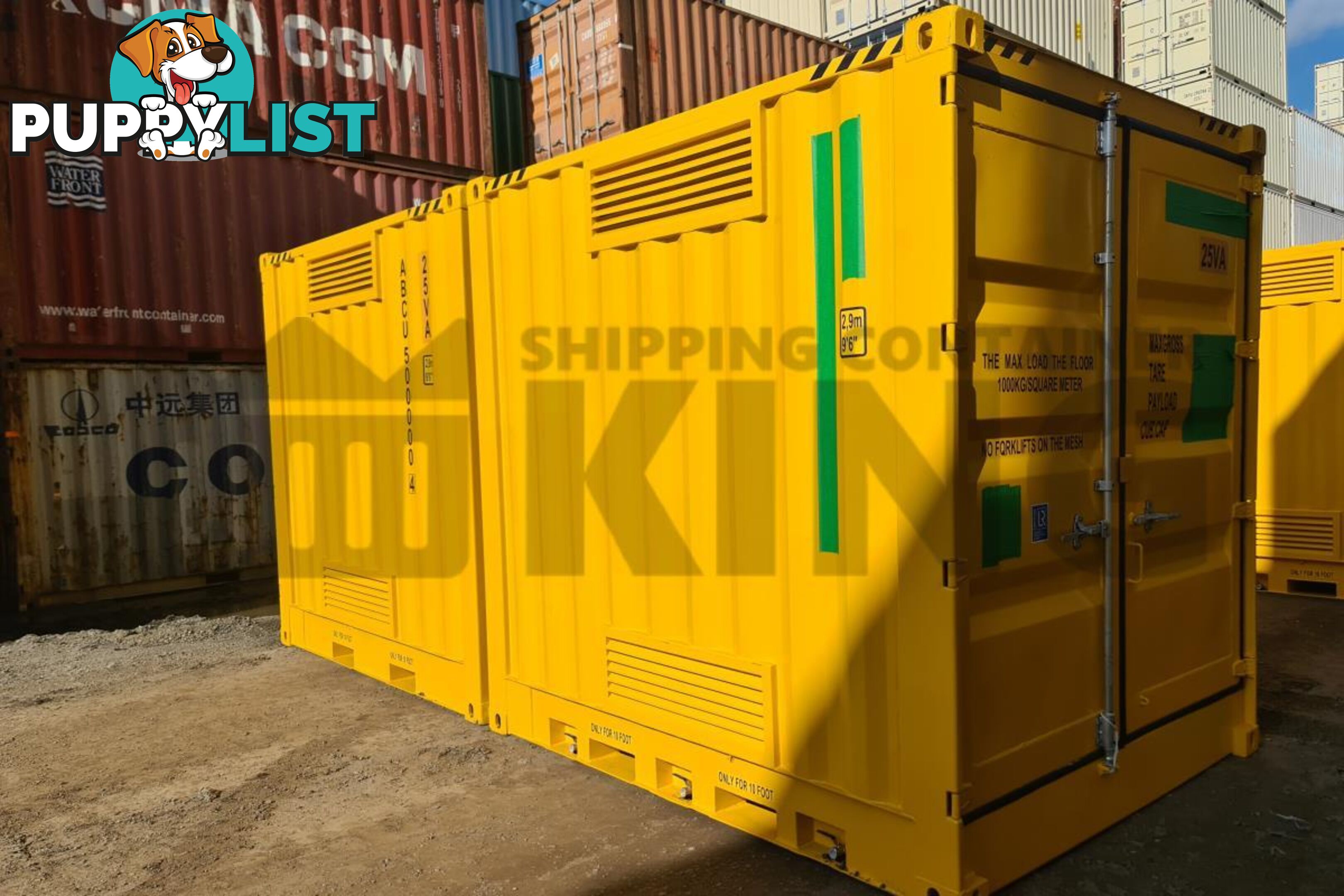 PAIR OF 10' HC DANGEROUS GOODS CONTAINERS (2 X 4 POST 10' DG'S)
