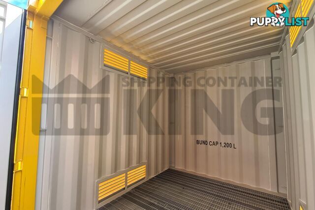 PAIR OF 10' HC DANGEROUS GOODS CONTAINERS (2 X 4 POST 10' DG'S)