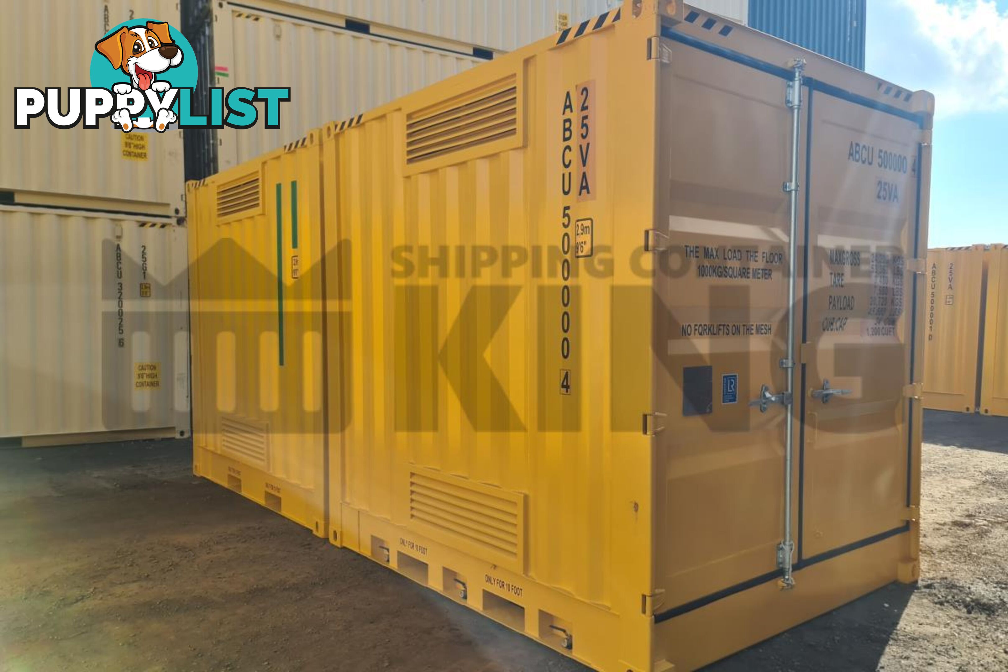 PAIR OF 10' HC DANGEROUS GOODS CONTAINERS (2 X 4 POST 10' DG'S)