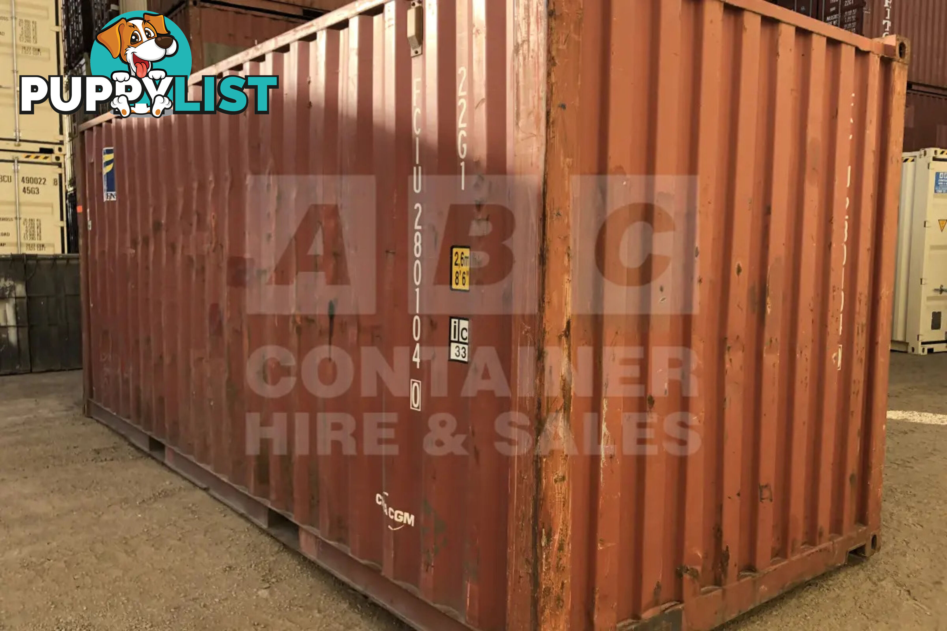 20' STANDARD HEIGHT SHIPPING CONTAINER - in Toowoomba