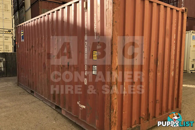 20' STANDARD HEIGHT SHIPPING CONTAINER - in Toowoomba