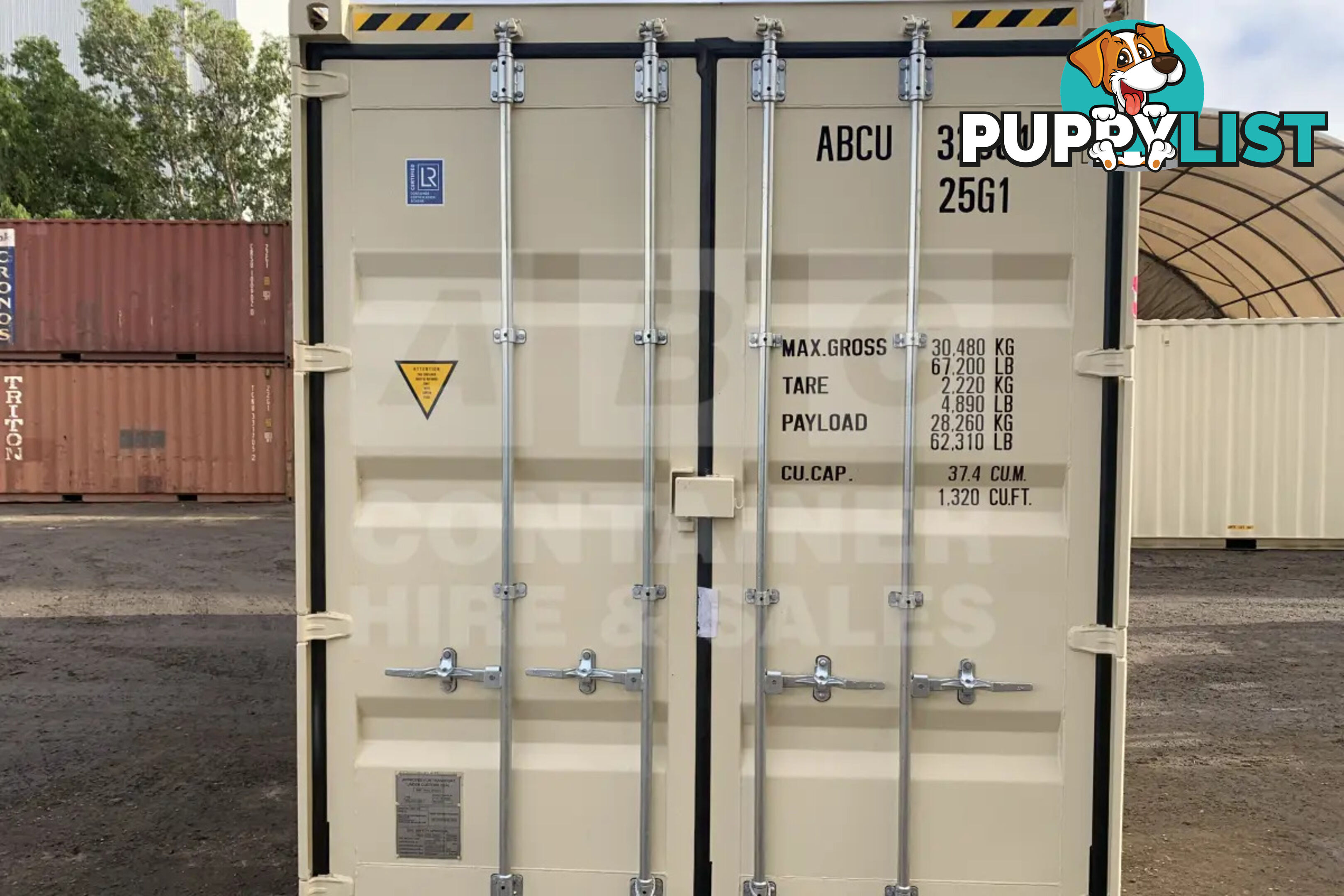 20' HIGH CUBE SHIPPING CONTAINER (WITH TIE RAILS)