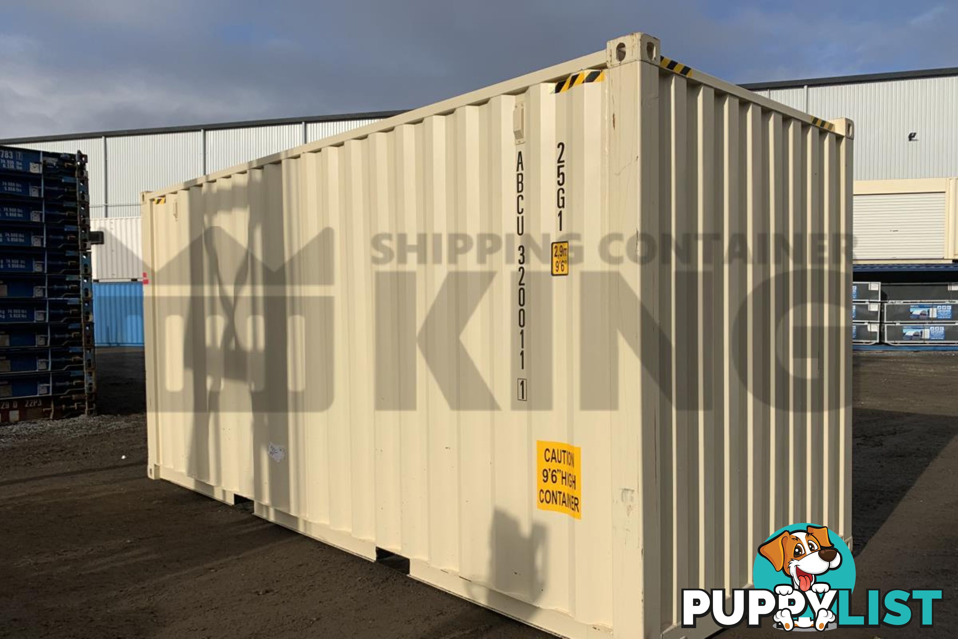 20' HIGH CUBE SHIPPING CONTAINER (WITH TIE RAILS)