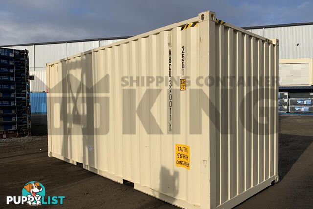 20' HIGH CUBE SHIPPING CONTAINER (WITH TIE RAILS)