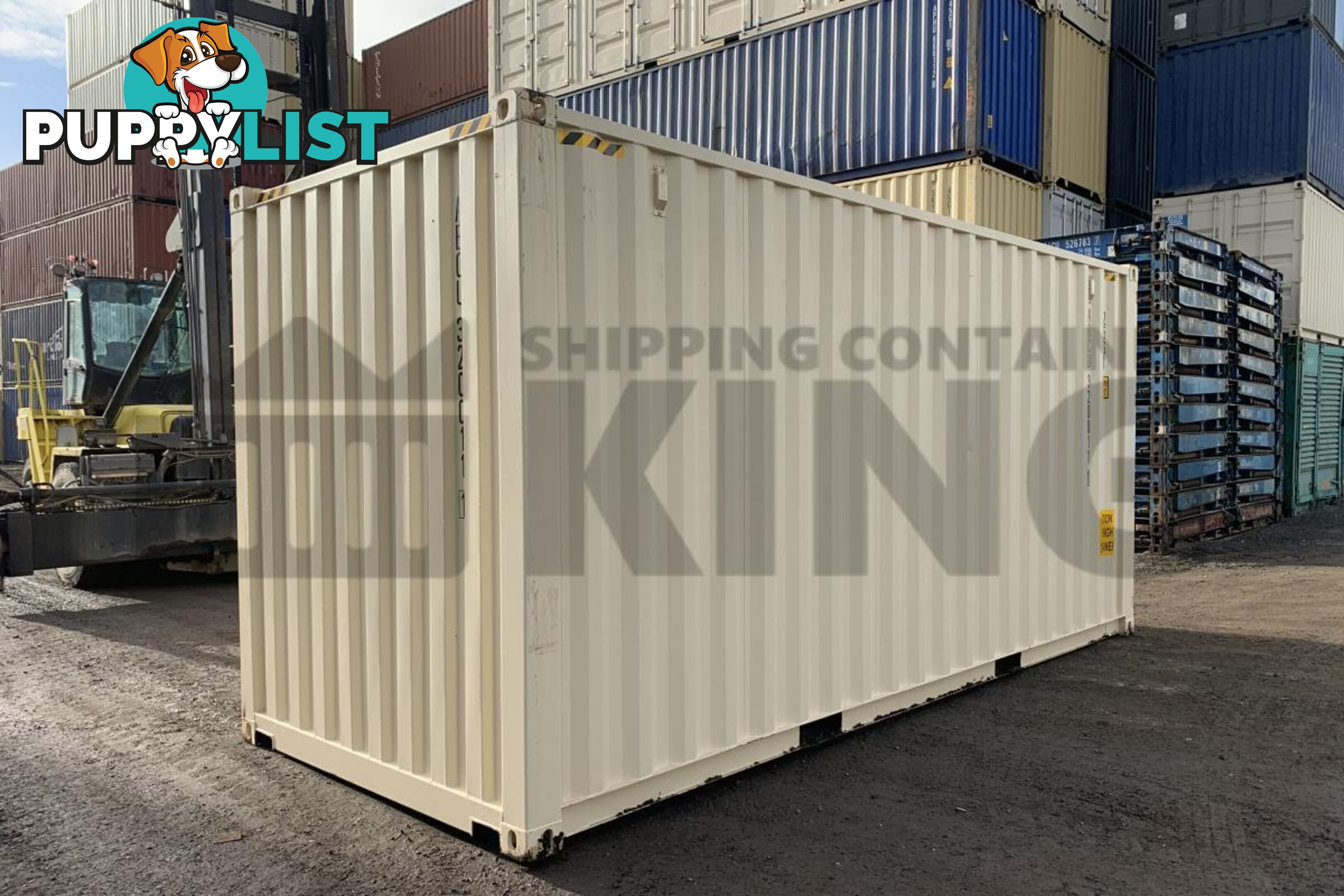 20' HIGH CUBE SHIPPING CONTAINER (WITH TIE RAILS)