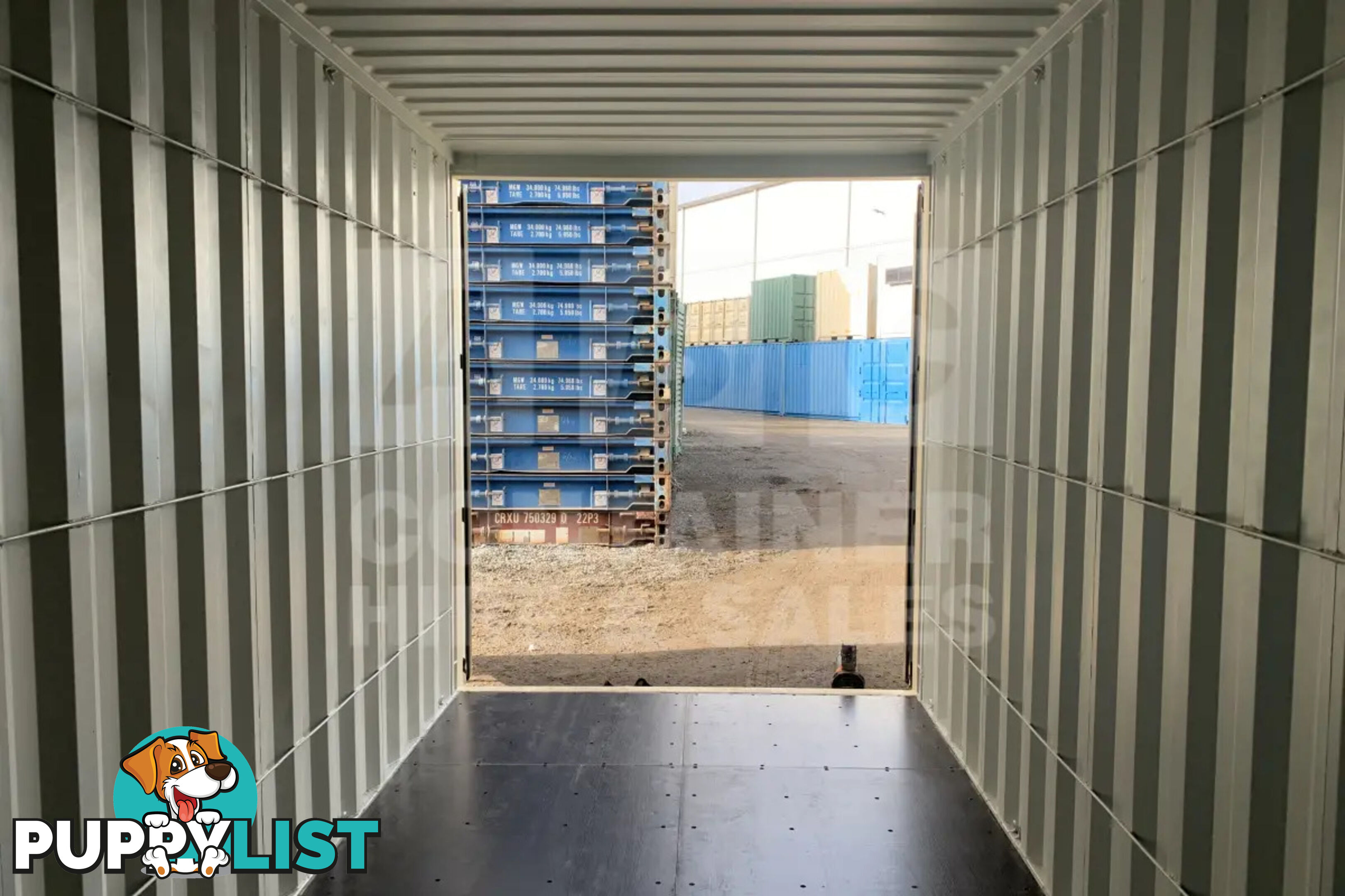 20' HIGH CUBE SHIPPING CONTAINER (WITH TIE RAILS)
