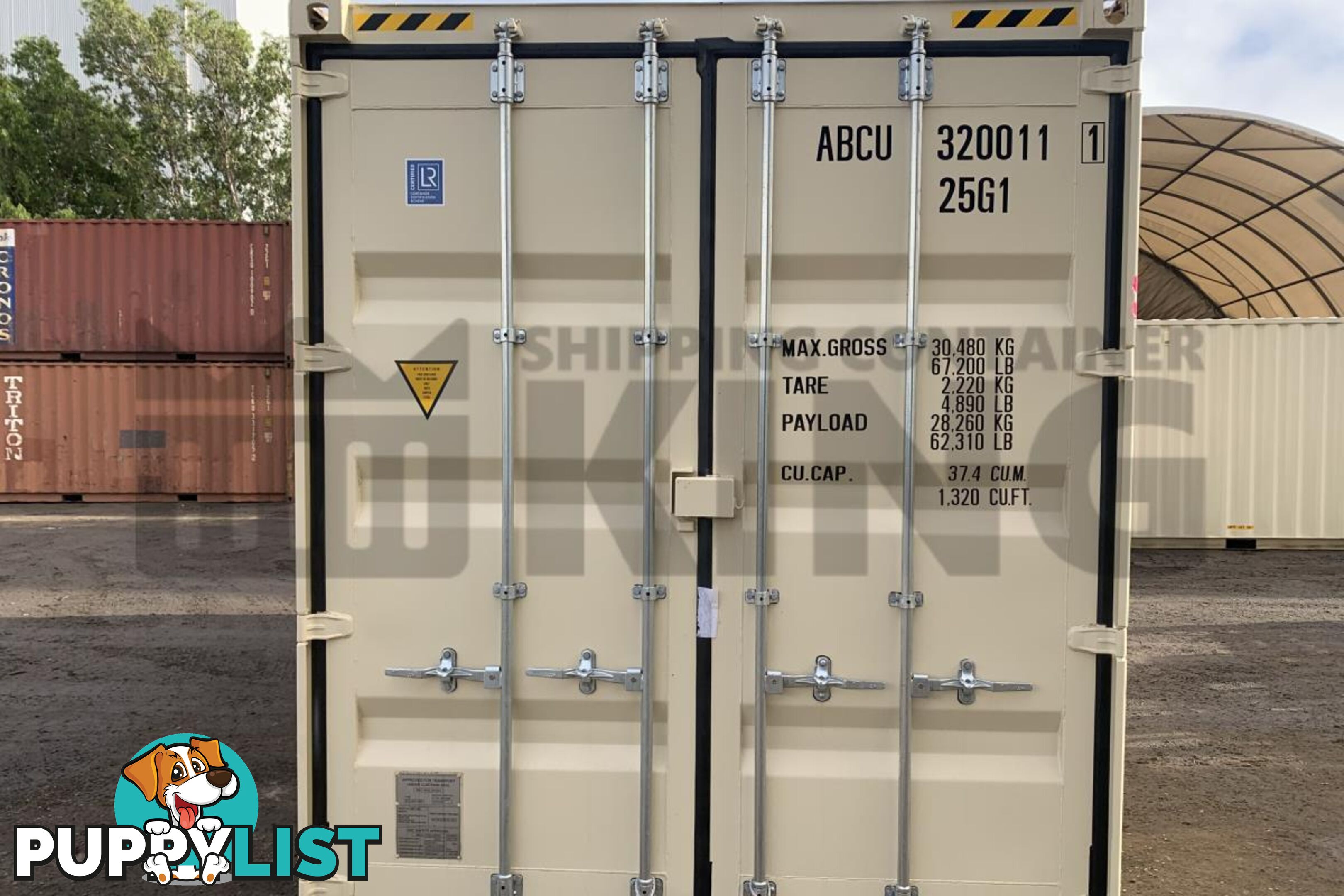 20' HIGH CUBE SHIPPING CONTAINER (WITH TIE RAILS)