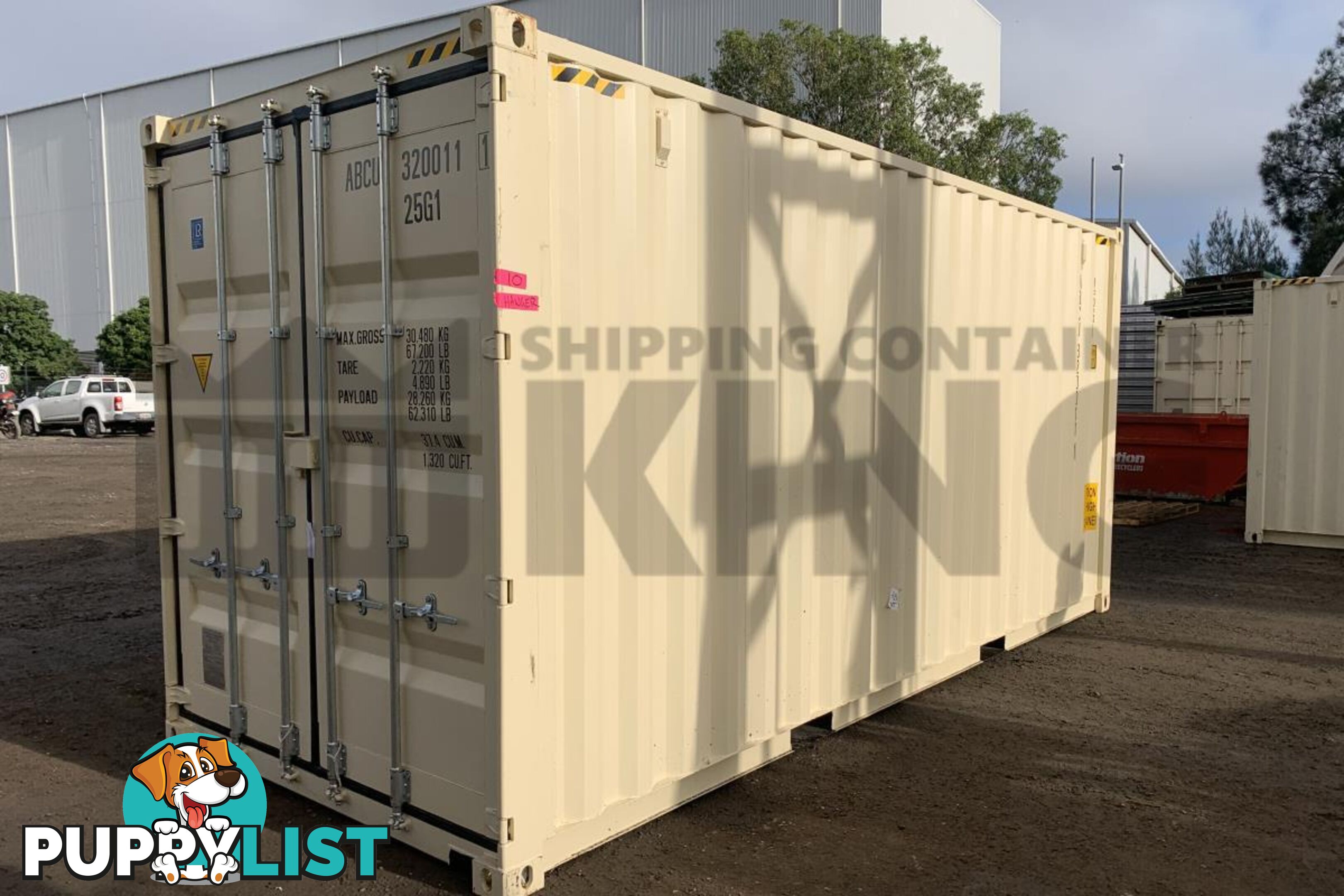 20' HIGH CUBE SHIPPING CONTAINER (WITH TIE RAILS)