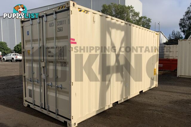 20' HIGH CUBE SHIPPING CONTAINER (WITH TIE RAILS)
