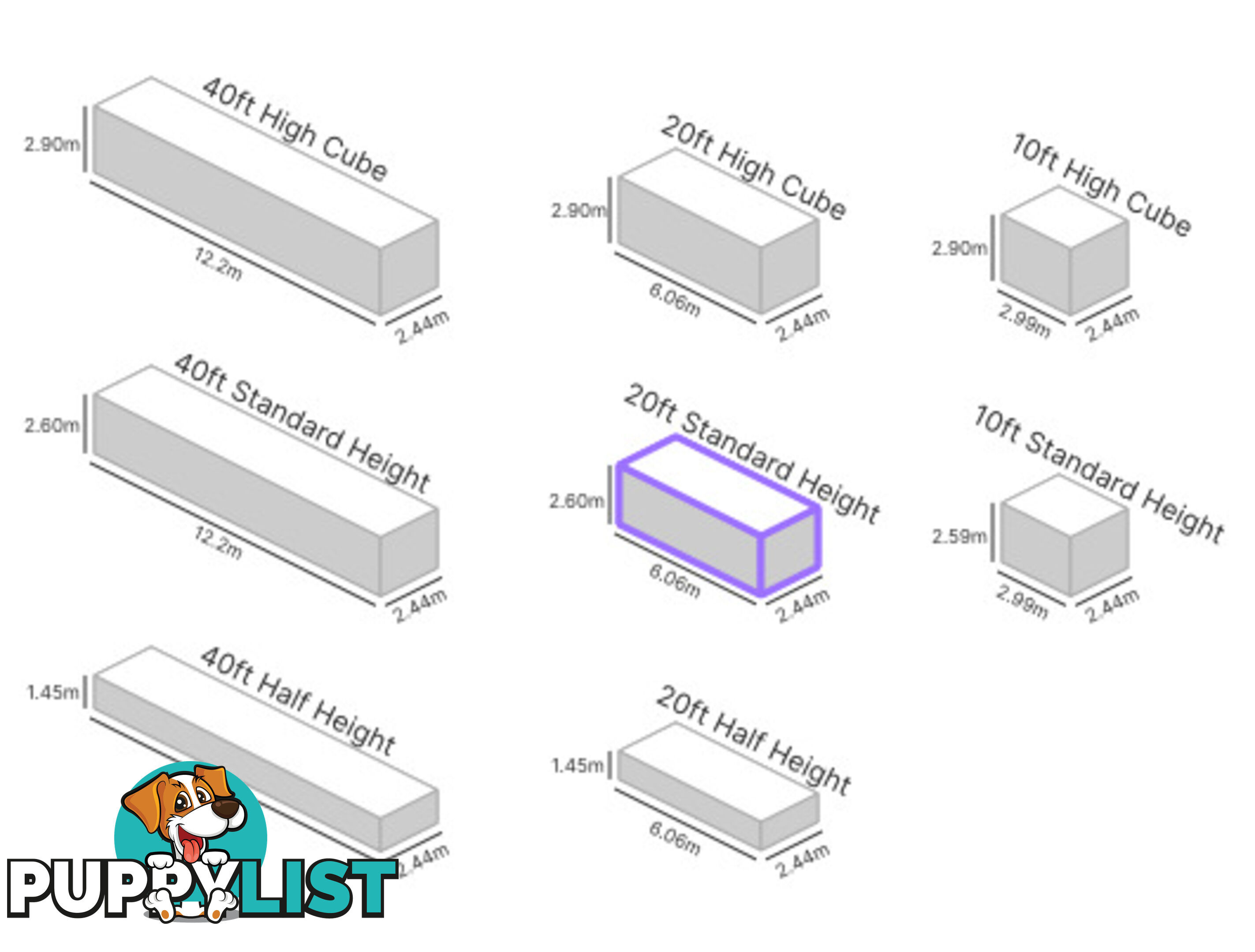 20' STANDARD HEIGHT SHIPPING CONTAINER